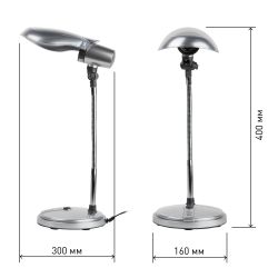 Настольный светильник ЭРА NE-301-E27-15W-S серебро | Настольные светильники под лампу