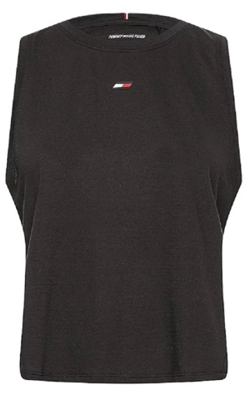 Женский топ теннисный Tommy Hilfiger Performance Mesh Racer Tank - черный
