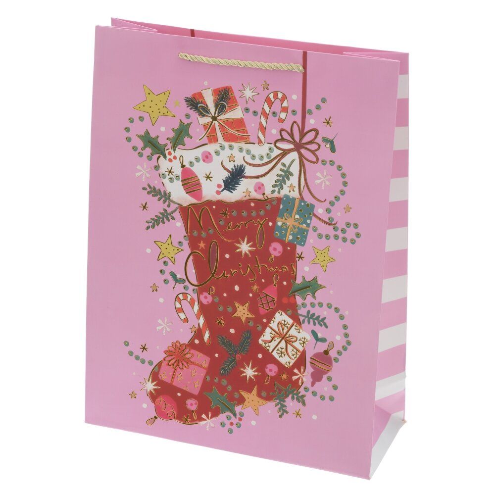 GAEM Пакет подарочный L (бумага 210г/м2, блок 12шт), L30 W12 H40 см, 4в.