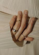 Кольцо фактурное V разъёмное, позолота