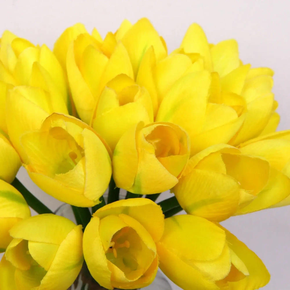 Цветы искусственные «Нежные тюльпаны» букет 20шт 23см желтые