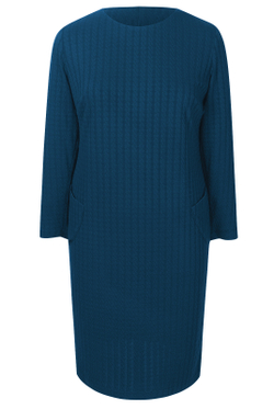 Трикотажное платье 1227Л, морск.волна #133МВ051227Л