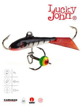 Балансир Lucky John FIN 3 с тр. 40мм/12HRT блистер