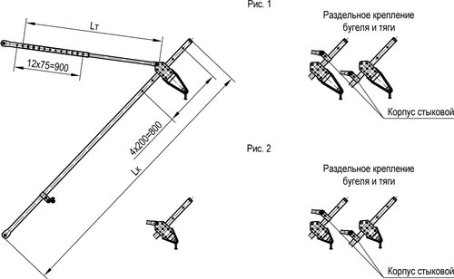 Консоль неизолированная трубчатая со сжатой тягой типа НТС (НТСК)