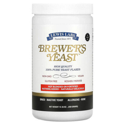 Дрожжи Lewis Labs, Brewer's Yeast , 12.35 oz (350 g)