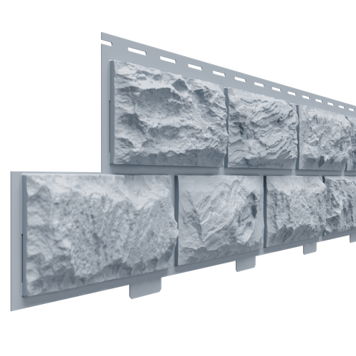 Фасадные панели (Цокольный Сайдинг) Доломит Альпийский (Дикий Камень) Серо-голубой