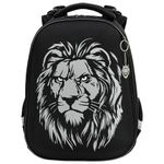 Ранец BRAUBERG SHINY, 2 отделения, с брелком, "Savage lion", светящийся рисунок, 38х28х14 см, 272039