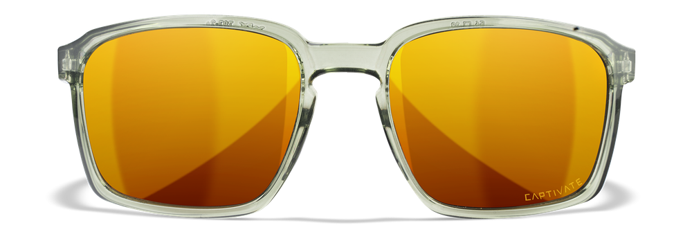 Очки Wiley X ALFA Gloss Crystal Light Olive/Grey CAPTIVATE™ Polarized Bronze Mirror