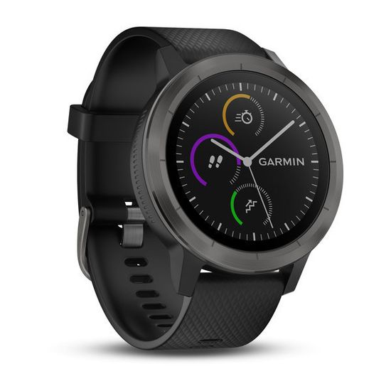 Смарт часы Garmin Vivoactive 3, черные с черным ремешком 010-01769-12