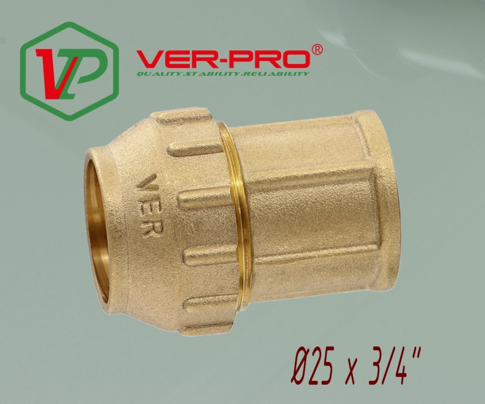 ПНД Муфта ЛАТУН Ф25 х 3/4 Г. ViEiR (100/10шт)