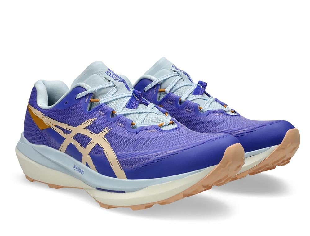 Кроссовки для бега мужские Asics FujiSpeed 4 сине-кремовые