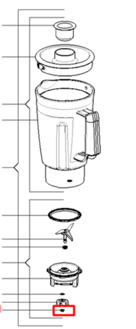 Гайка для блендера Moulinex (Мулинекс) БОЛЕЕ НЕ ПОСТАВЛЯЕТСЯ - СНЯТ С ПРОИЗВОДСТВА