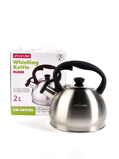 Чайник 2 л. из нержавеющей стали со свистком Kamille KM-0693