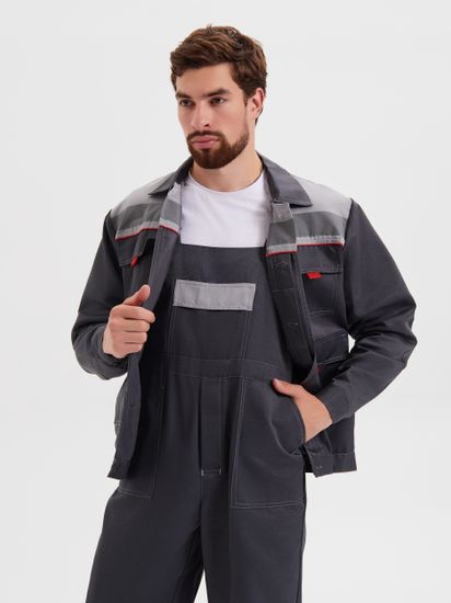 Костюм "Нова" полукомбинезон (серый/с.серый)