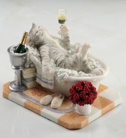 Veronese WS-1355 Статуэтка «Кошка в ванной»