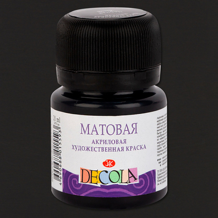 Декола акрил матовый банка 20 мл Черная