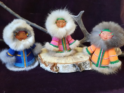 "Девочка" в ассортименте, керамика, мех, флис, дерево, бусины