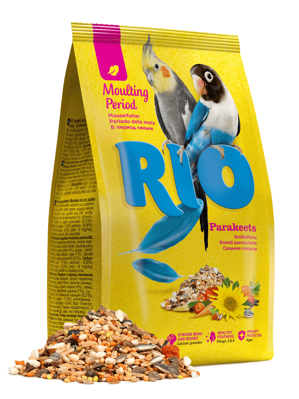 RIO (Рио) Корм для средних попугаев. Рацион в период линьки, 500 г