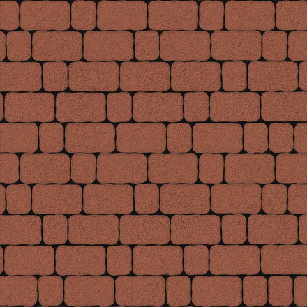 Тротуарная плитка Арена - Стандарт Красный, комплект из 2 видов плит