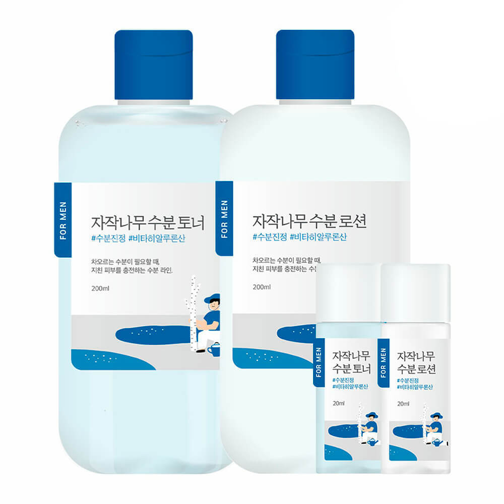 Round Lab For Men Birch Juice Moisturizing Toner & Lotion Set мужской набор для чувствительной кожи