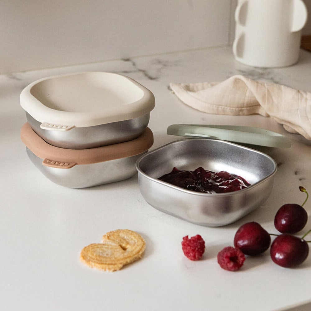 Набор из 3-х контейнеров из нержавеющей стали BEABA