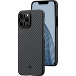 Чехол из арамидного волокна с поддержкой MagSafe PITAKA MagEZ Case 3 1500D для iPhone 14 Pro, Black / Grey Twill (Cаржевое переплетение)