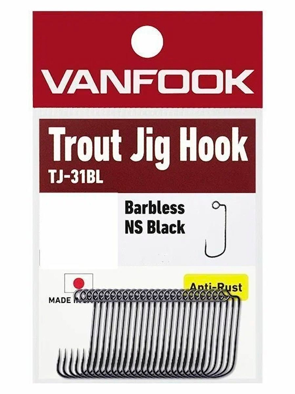 Крючок офсетный VANFOOK TJ-31BL #8; 6 шт