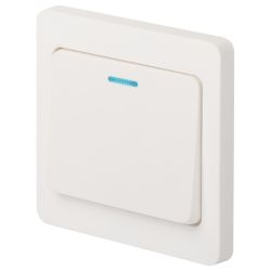 Выключатель Intro Style 7-102-01 с подсветкой, 10А-250В, IP20, СУ, белый | Intro