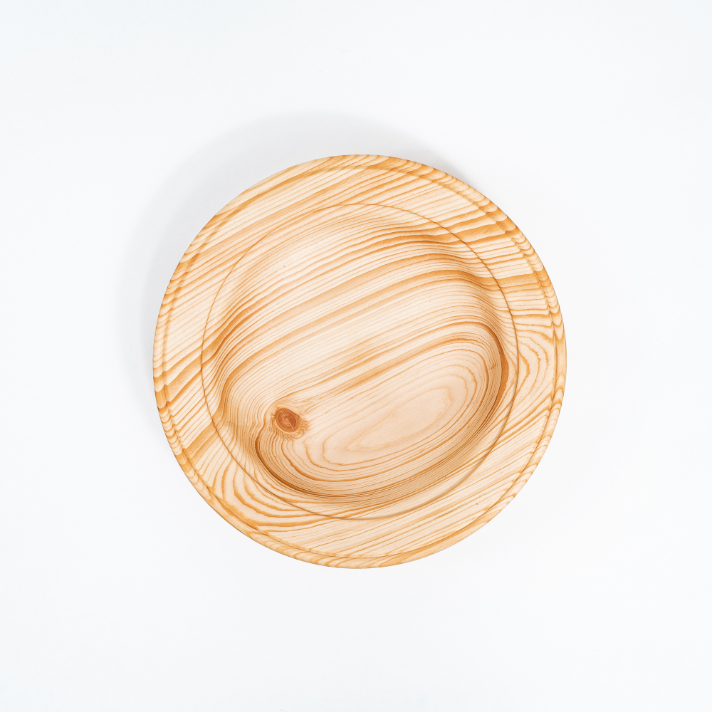 Тарелка Art of Siberia из сибирского кедра серии Аристократ, 23,5 см. T138