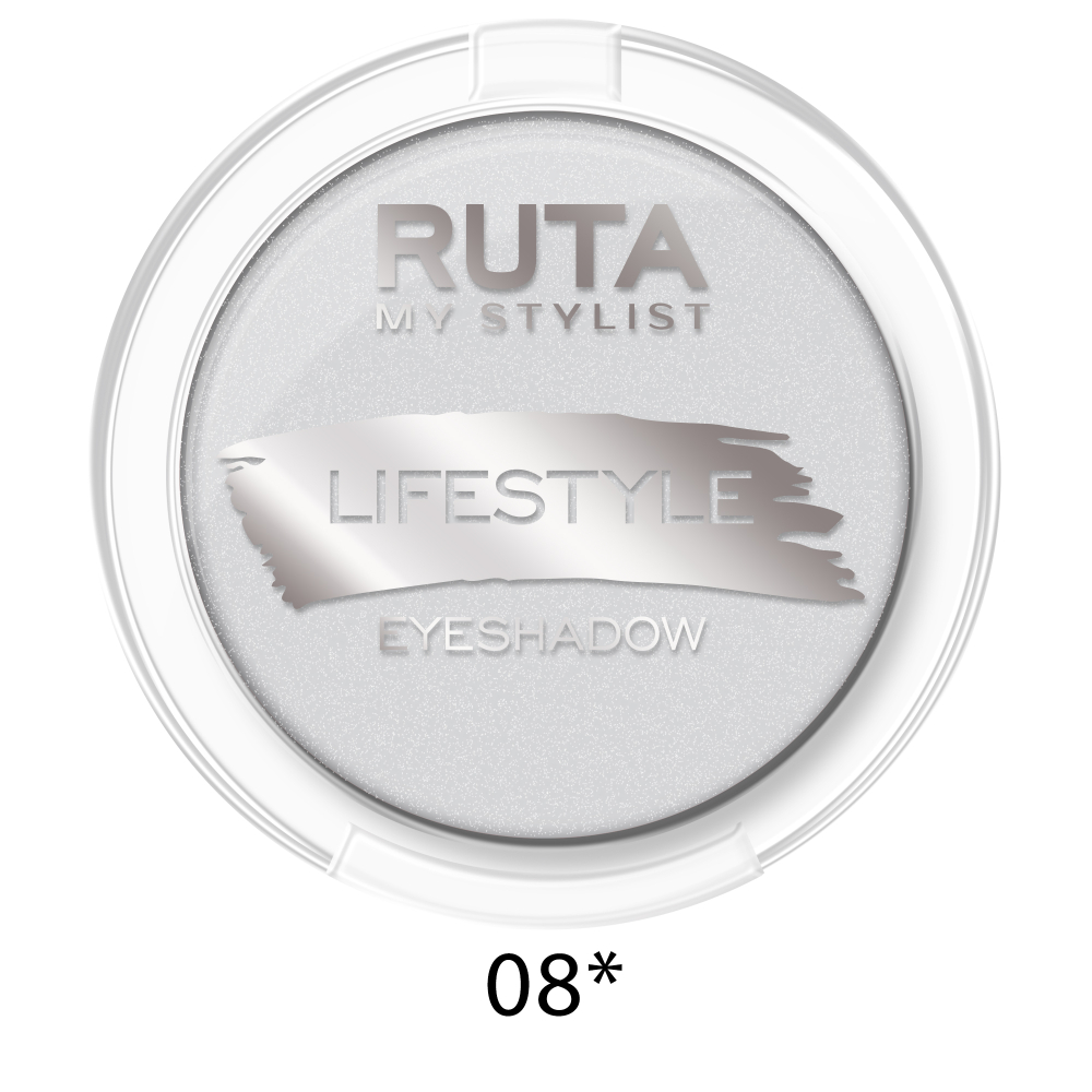 Ruta Тени для век Lifestyle, компактные, тон №08, Изящное серебро, 3,3 гр