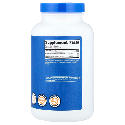 Nutricost, Калий + магний`` 240 капсул