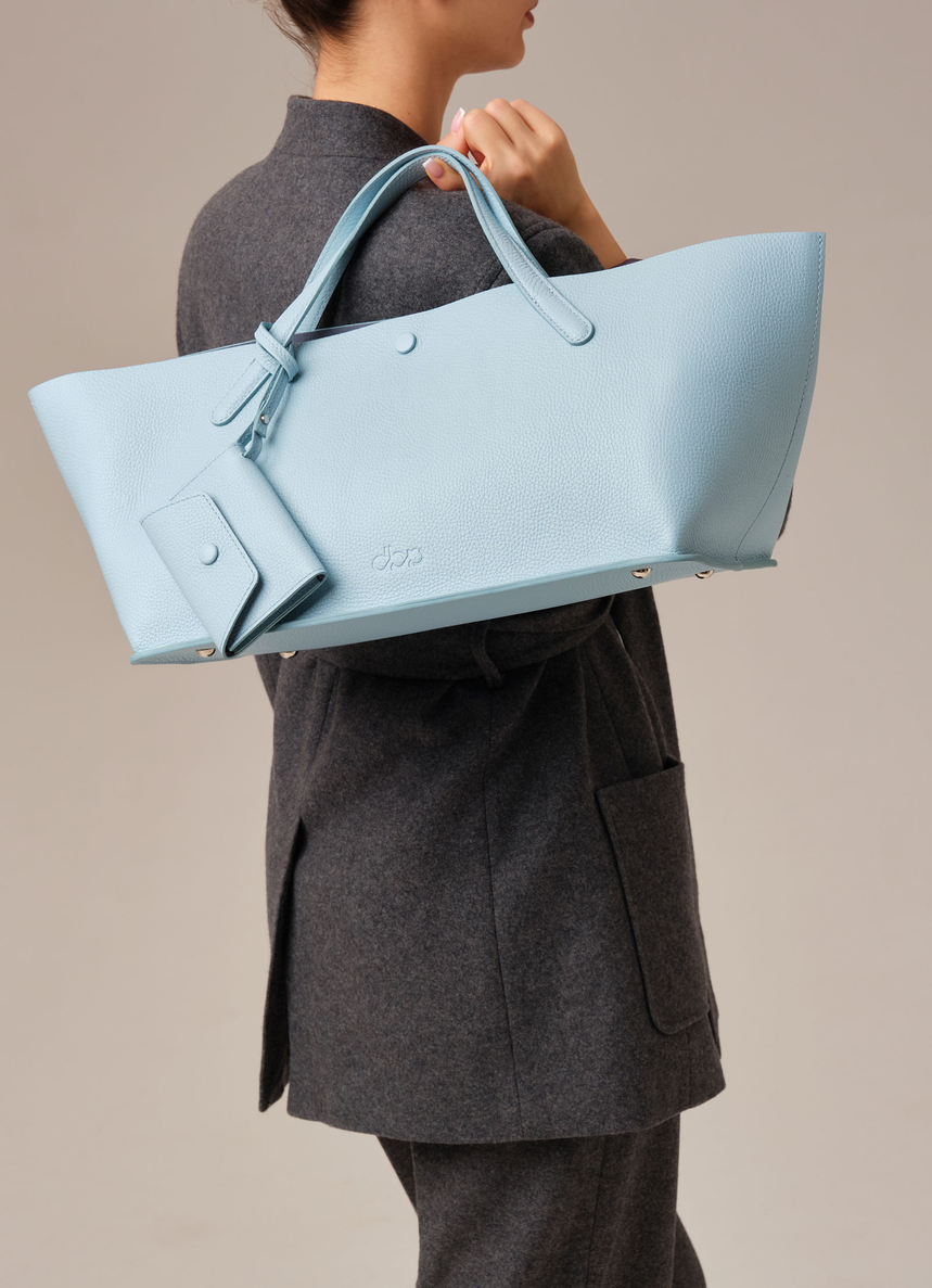 Кожаная сумка Dari DBR 31136 светло-голубой