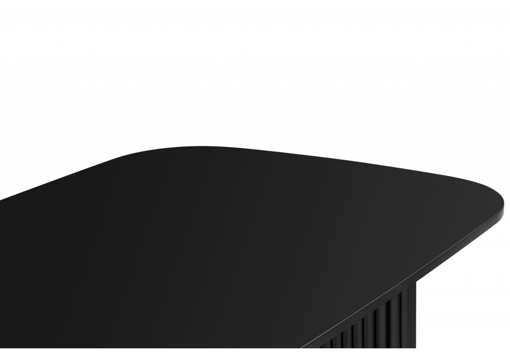 Стол деревянный Woodville Бавария B 160 х 90 черная пленка шагрень, черный, ножки черные