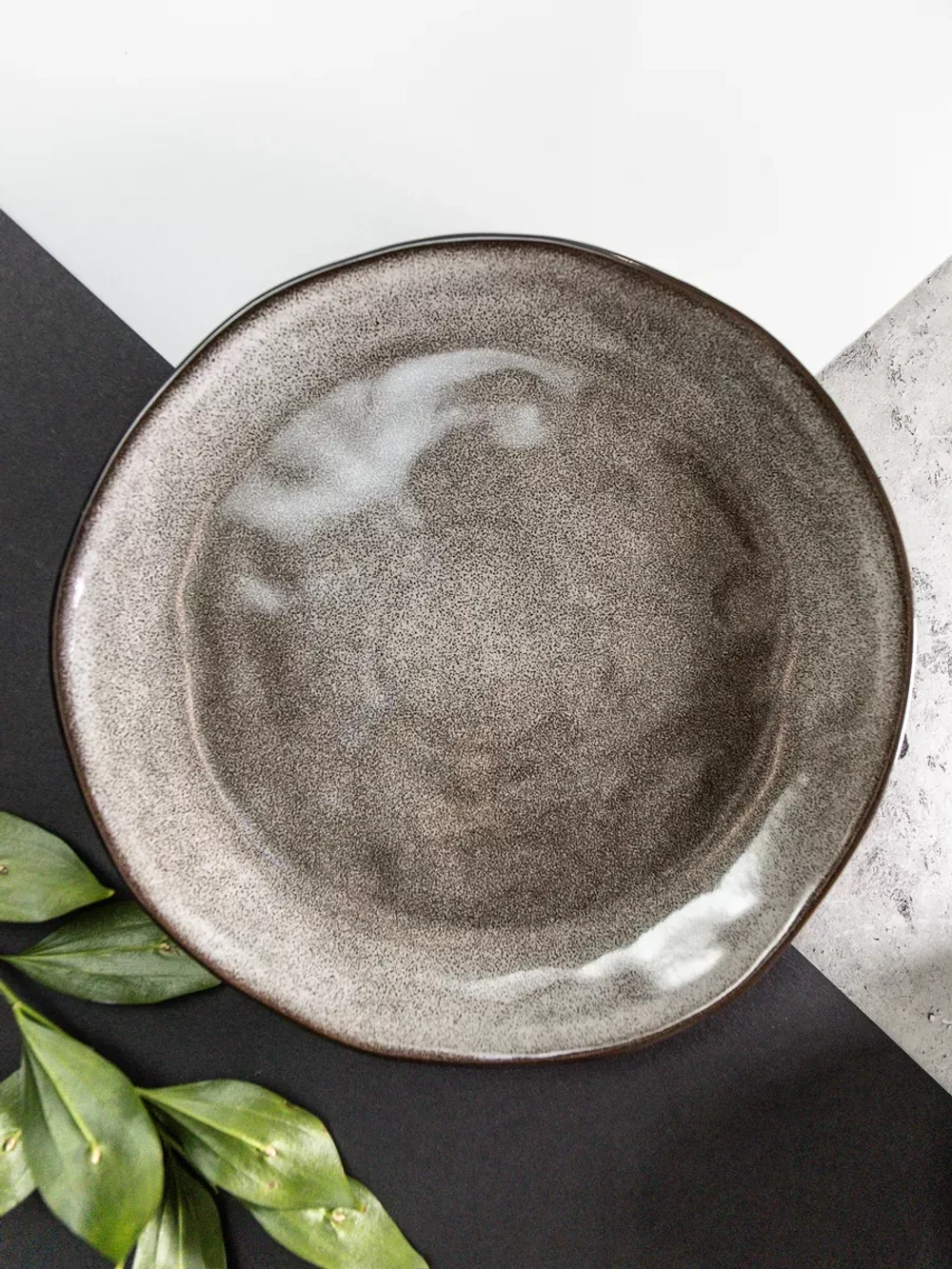 Набор 2 шт тарелок с бортиком, 21 см, Мокко