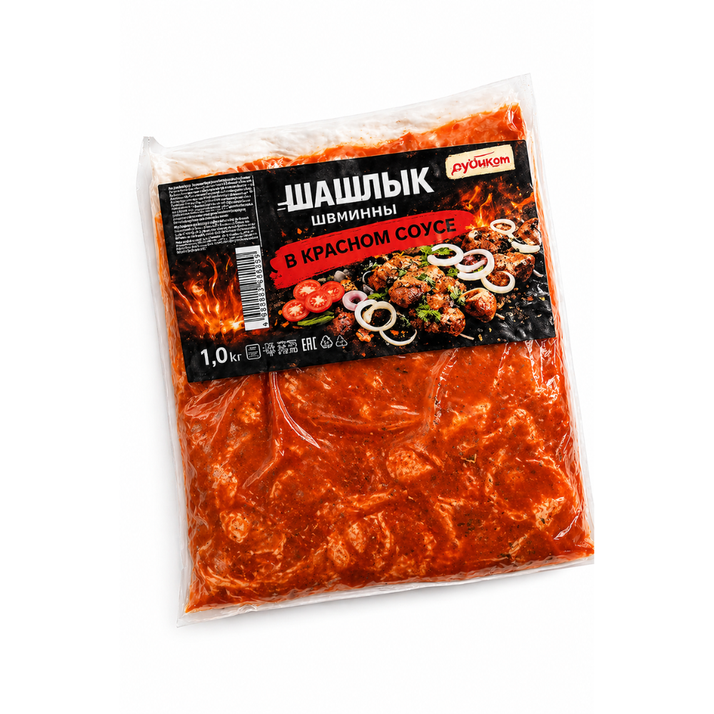 Шашлык из свинины Рубиком в красном соусе 1,8кг