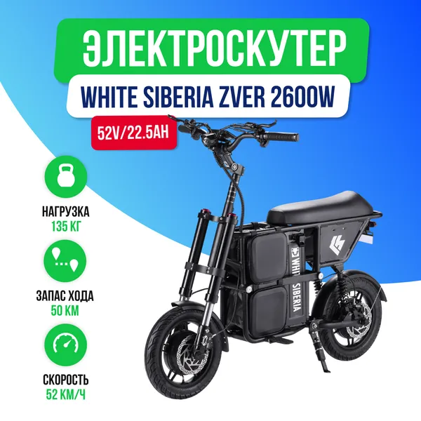 Электроскутер WHITE SIBERIA ZVER 2600W фото №2