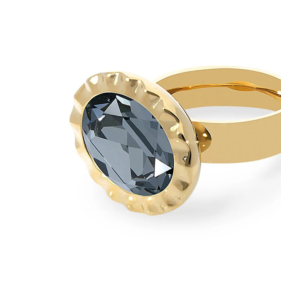 Кольцо Qudo TIVOLA UNICA big (G/P) Crystal silver night 56 687539