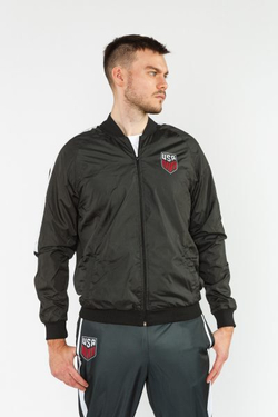 Бомбер с подкладом USA, чёрный,