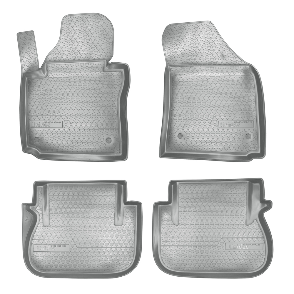 Ковры в салон Norplast/Unidec для Volkswagen Caddy III (2004-2015), Серый, 2 задние сдвижные двери, арт.NPA10-C95-024-G