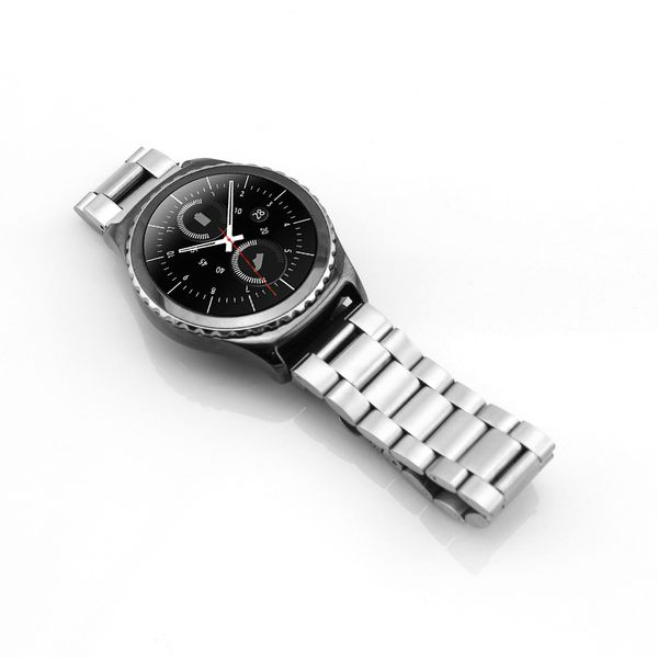 Ремешок для часов Samsung Gear S3/Galaxy Watch 46 блочный (серебристый) 22мм