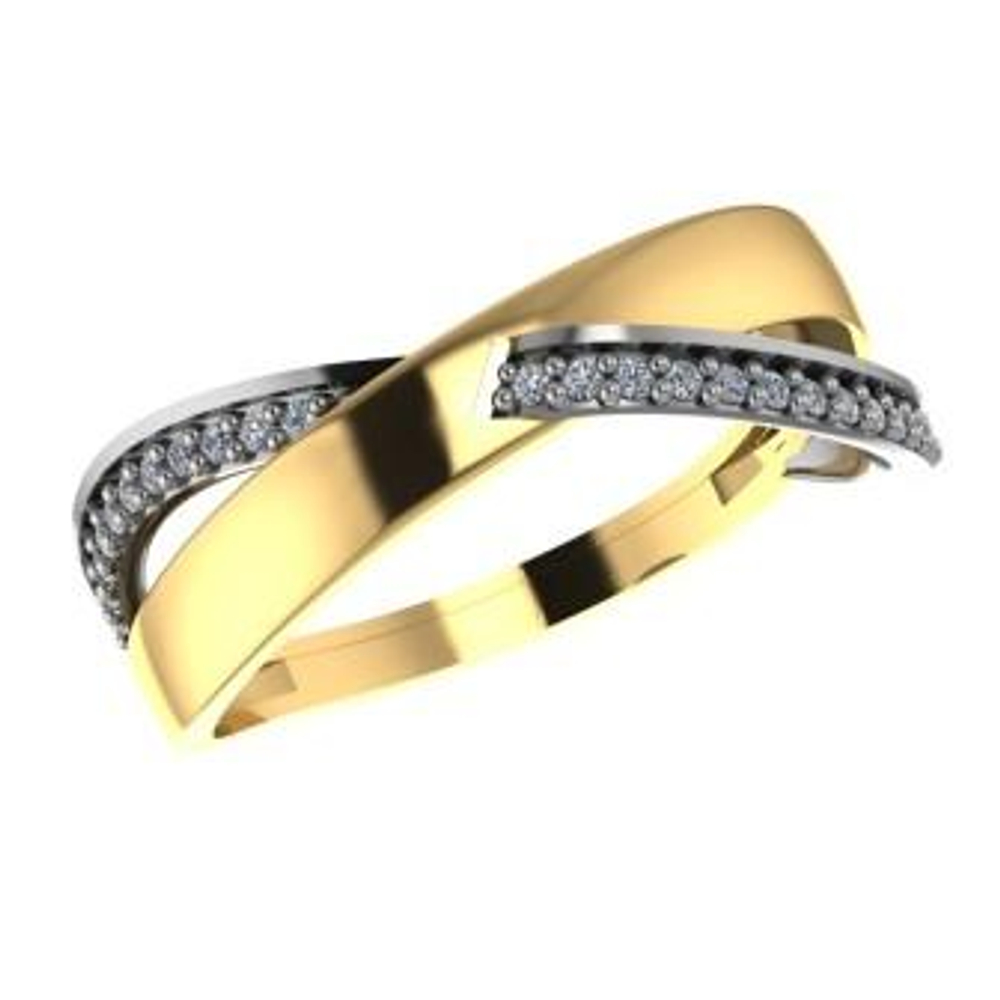 Кольцо из золота с фианитами