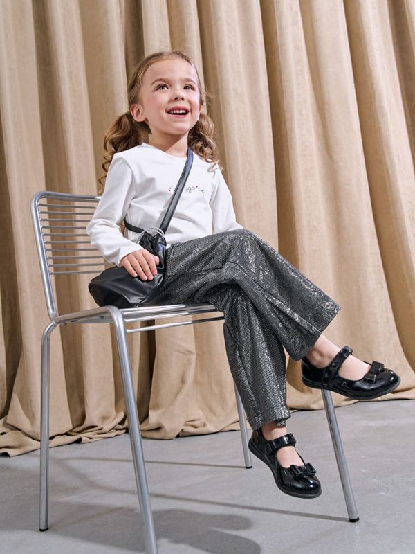 Брюки палаццо из люрекса 