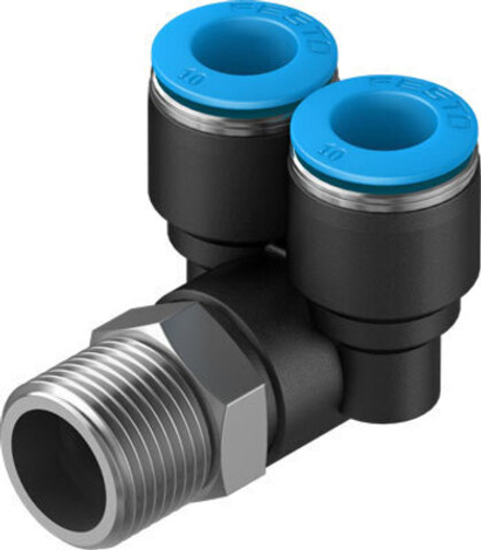 QSYL-3/8-10 Y-образное соединение с цанговым зажимом и резьбой