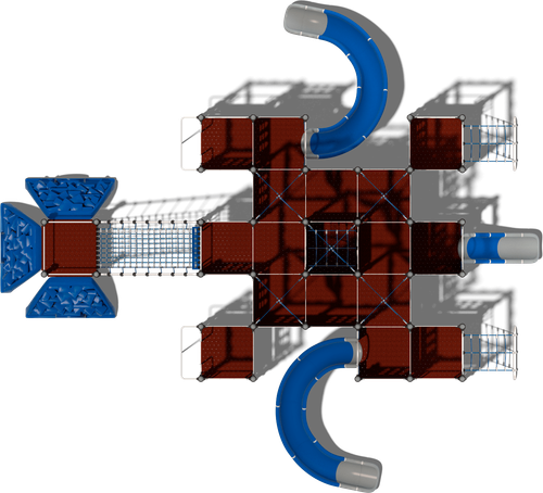 Детский городок Зазеркалье (пластик голубой)