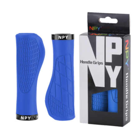 Грипсы эргономичные NPY-S133 синие с черным метал. зажимам 22*130мм