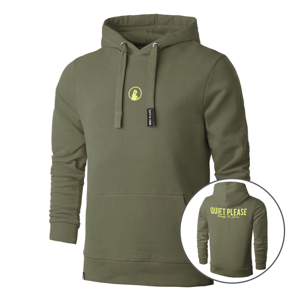 Мужская кофта теннисная Quiet Please Ready To Serve Hoody Men - Khaki, Yellow
