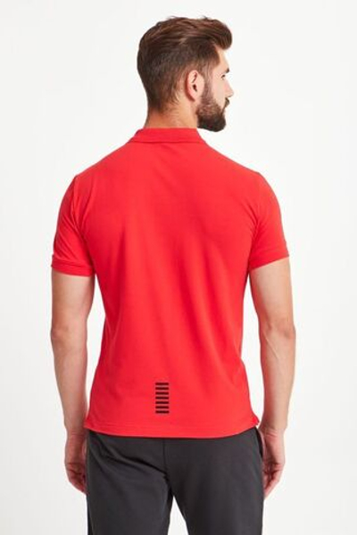 Мужское поло теннисное EA7 Man Jersey Polo Shirt - racing red