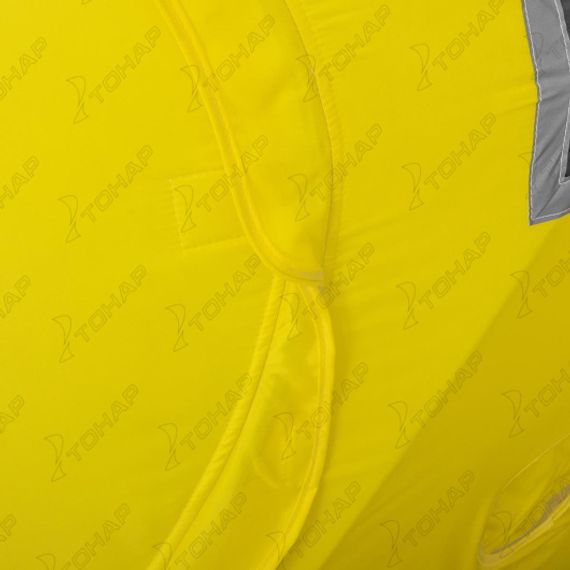 Палатка зимняя утепл. Куб Premium 2,1х2,1 желтый/серый (HS-WSCI-P-210YG) Helios