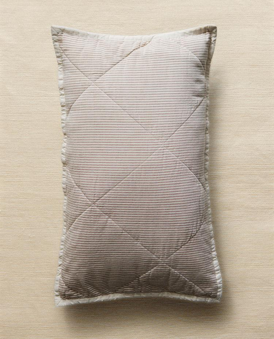 ZARA HOME ДЕТСКАЯ НАВОЛОЧКА В ПОЛОСКУ, КОРИЧНЕВЫЙ