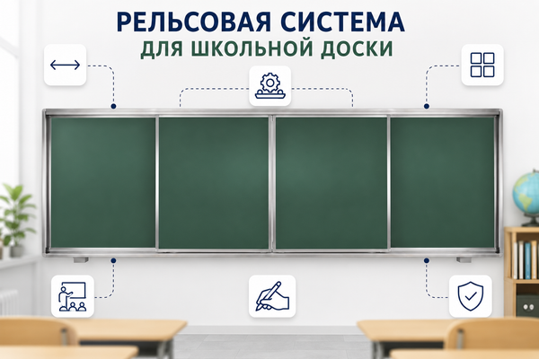 Что такое рельсовая система для школьной доски